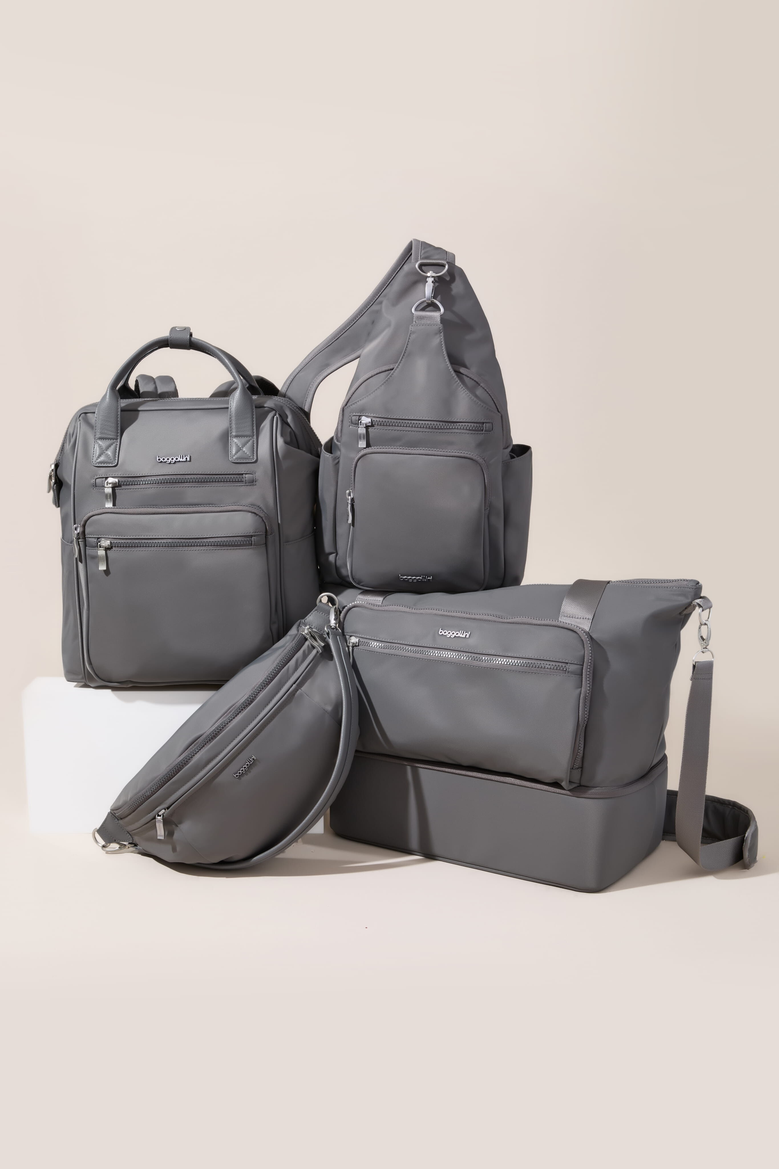 Grey bags