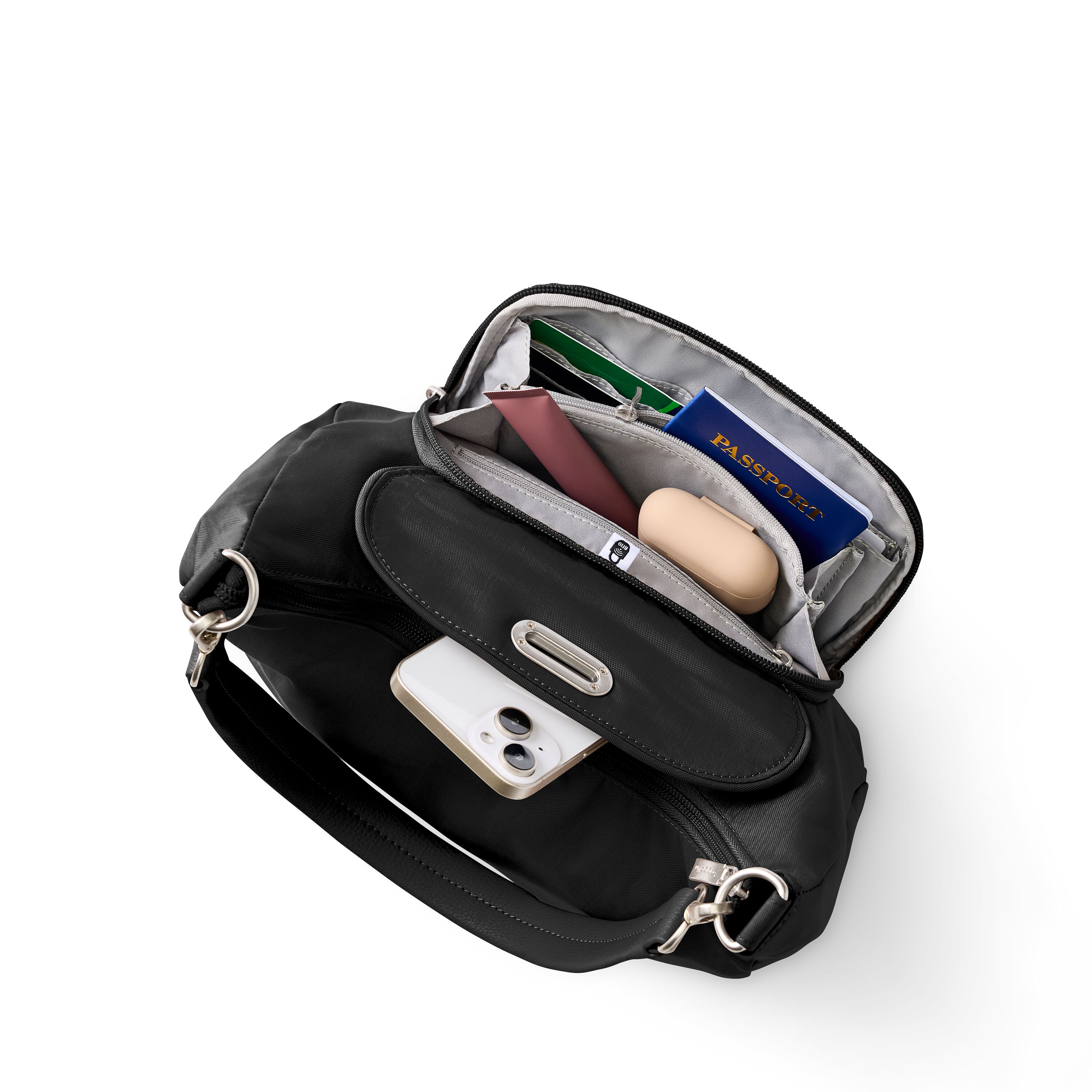 Coastal Flip Lock Half Moon Bag