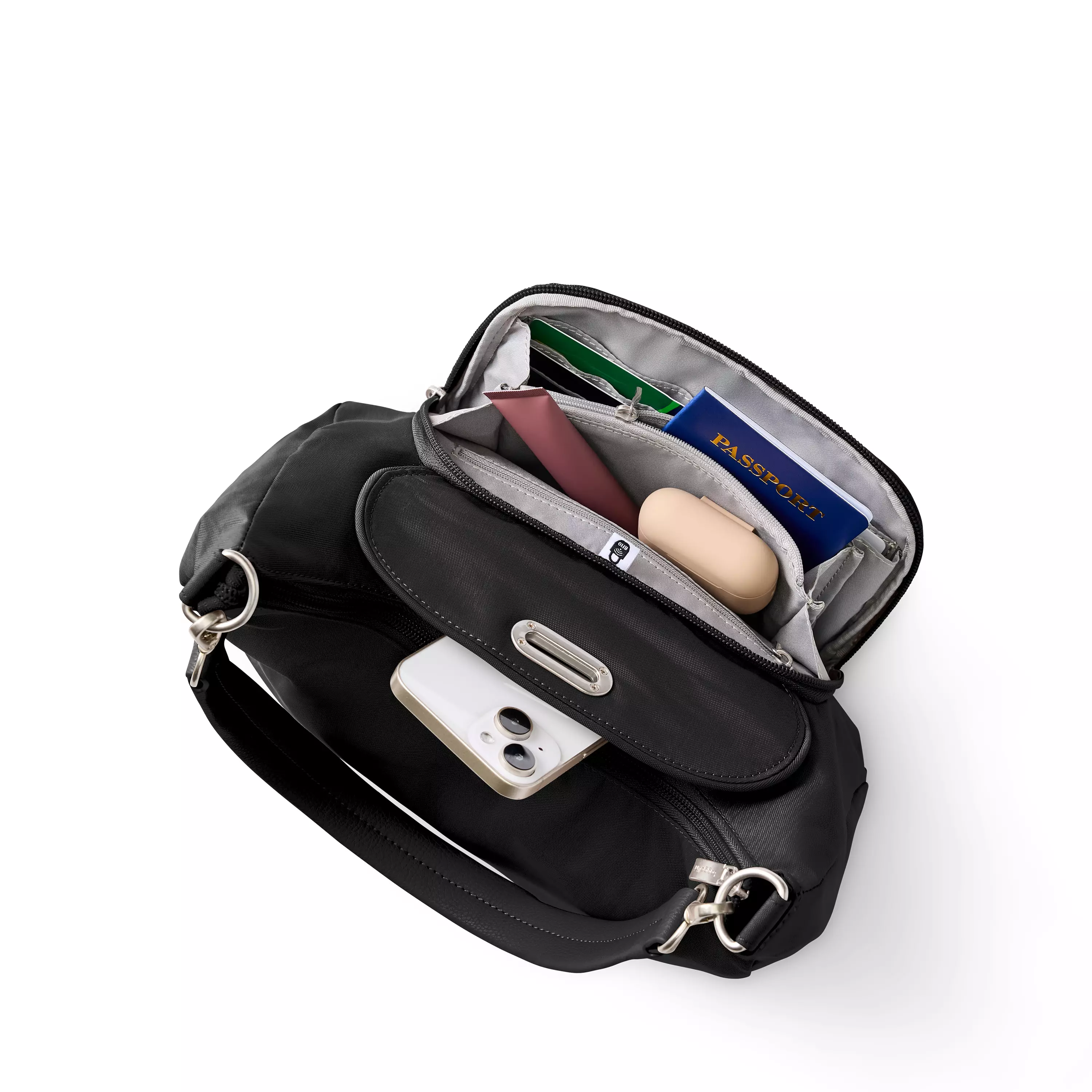 Coastal Flip Lock Half Moon Bag