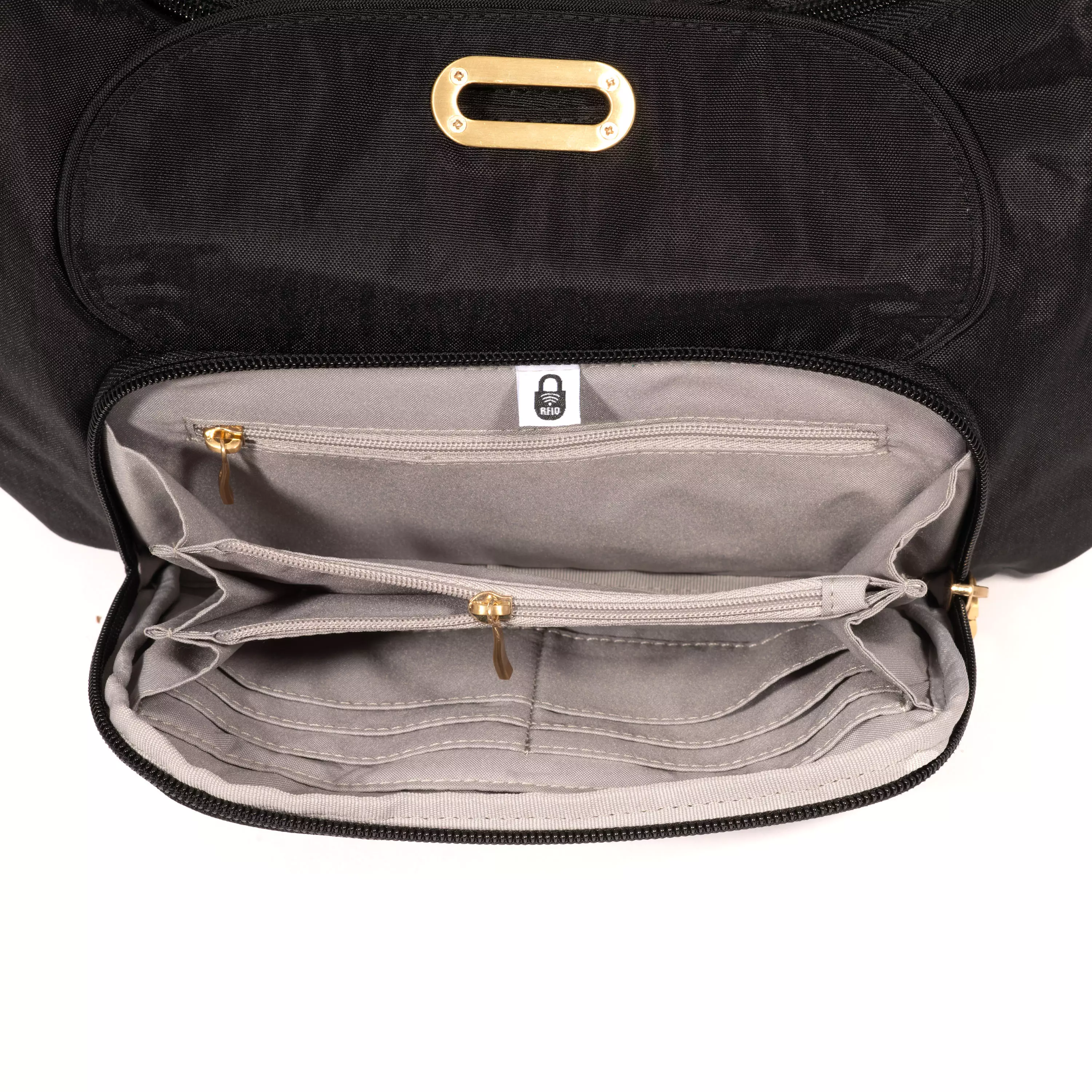 Coastal Flip Lock Half Moon Bag