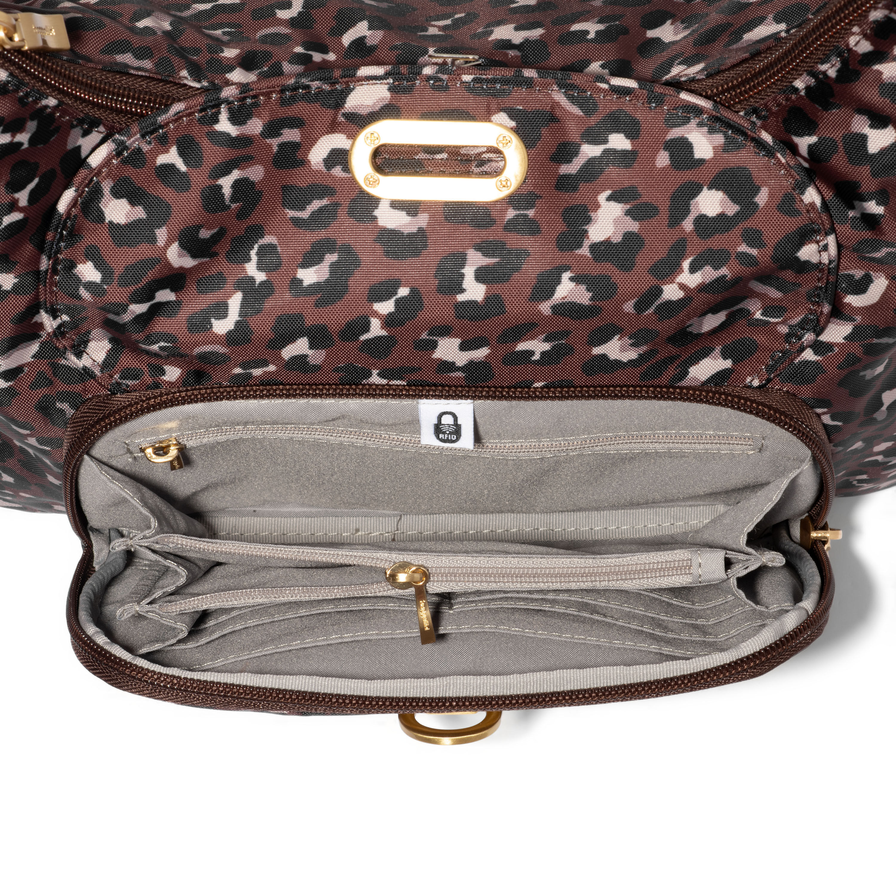 Coastal Flip Lock Half Moon Bag