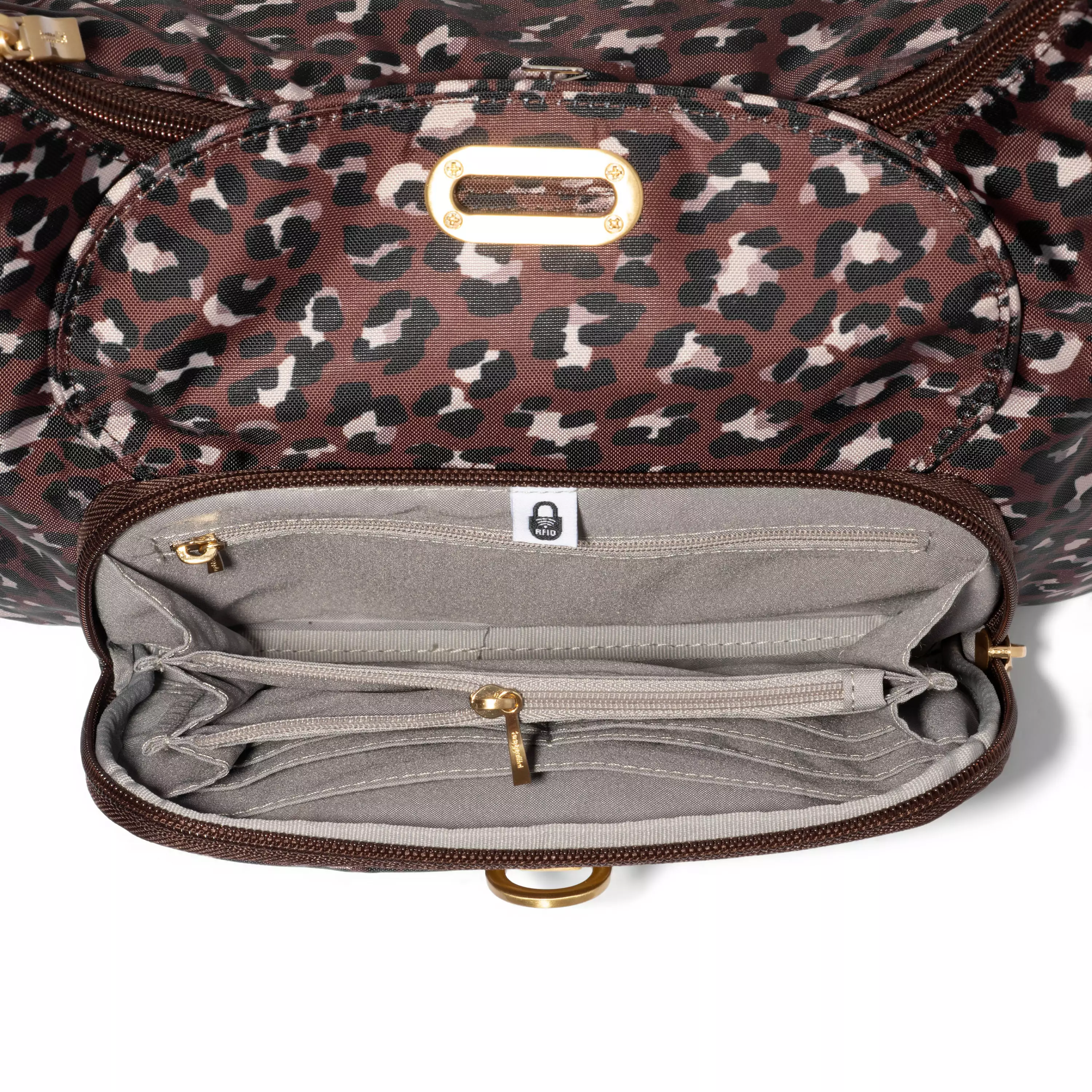 Coastal Flip Lock Half Moon Bag