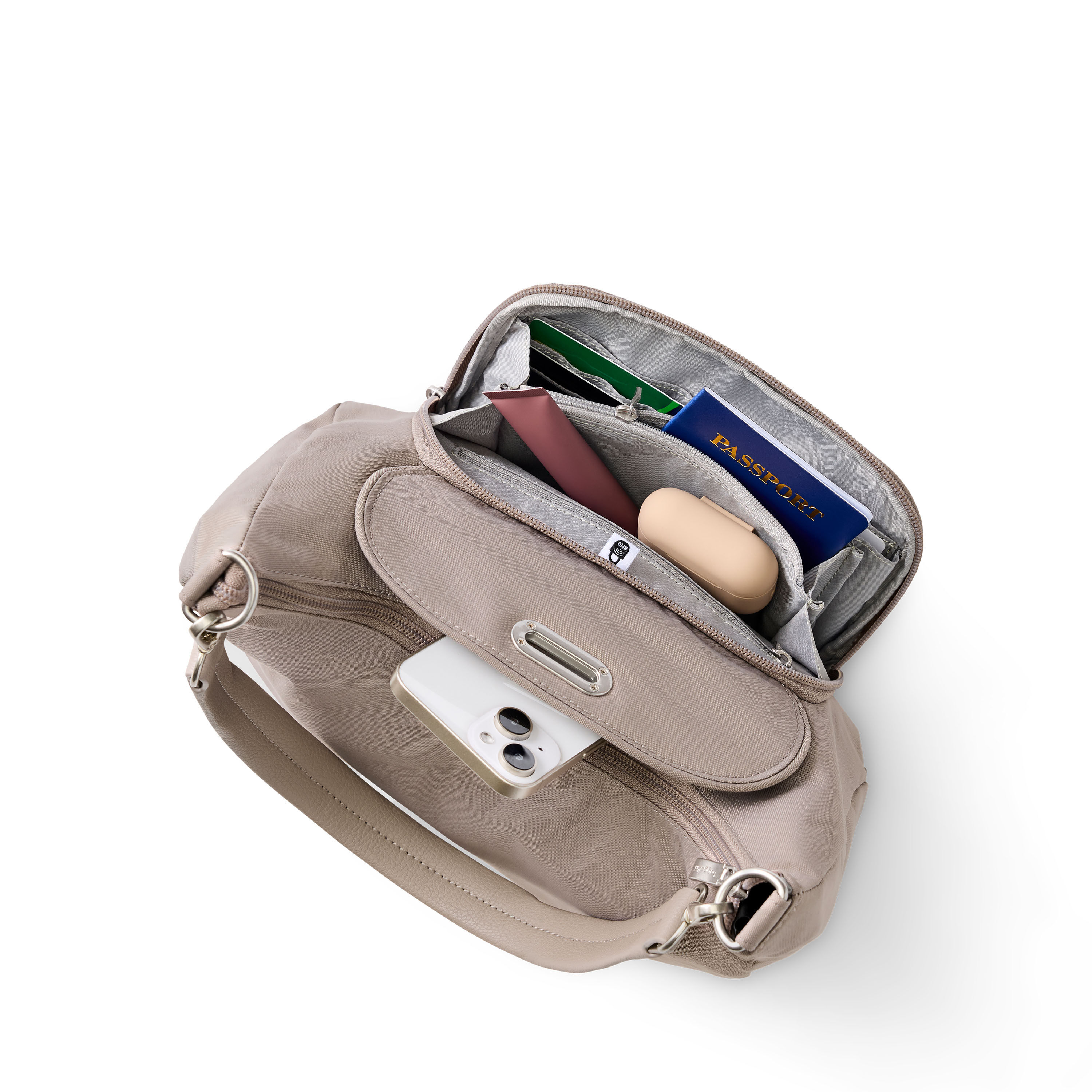 Coastal Flip Lock Half Moon Bag