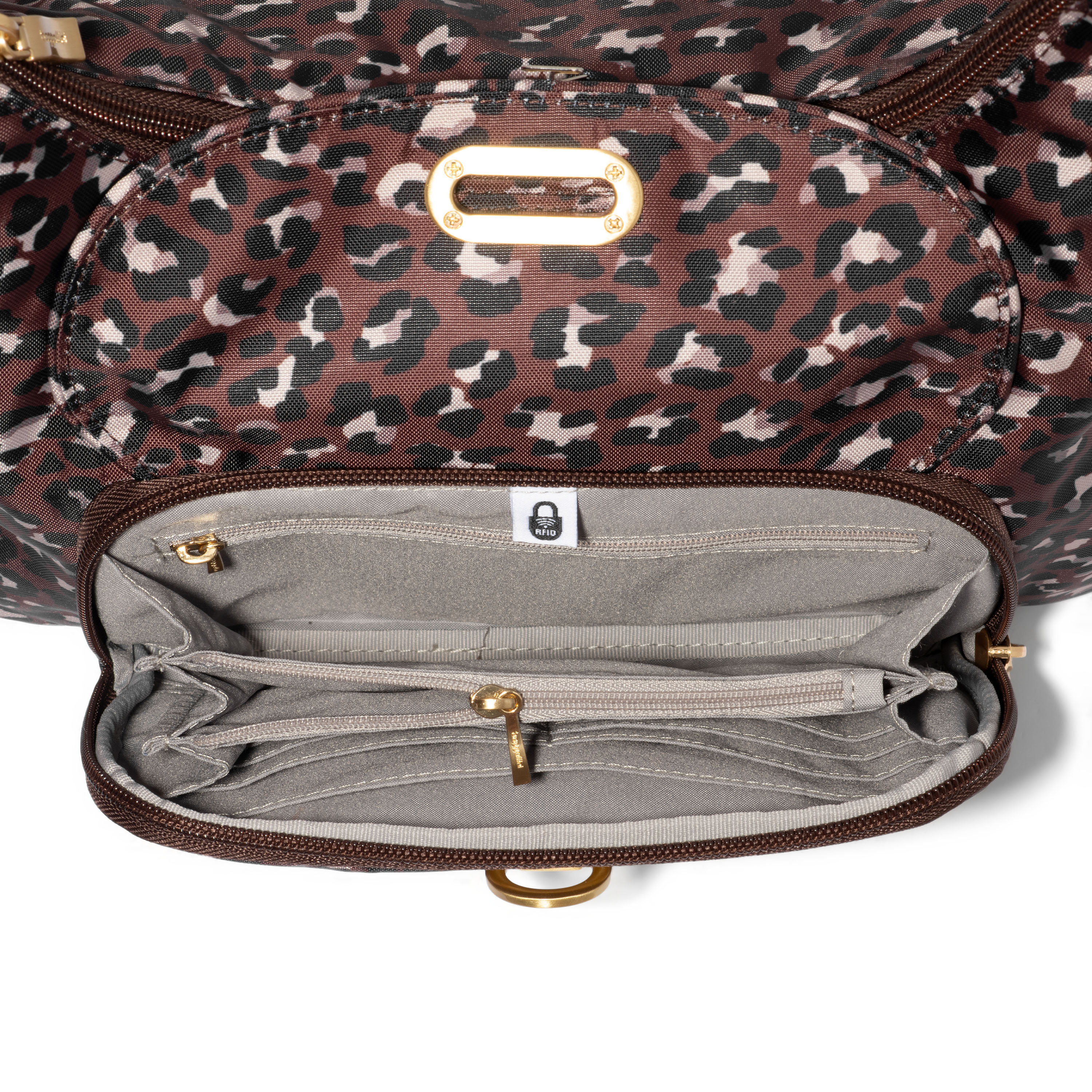 Coastal Flip Lock Half Moon Bag