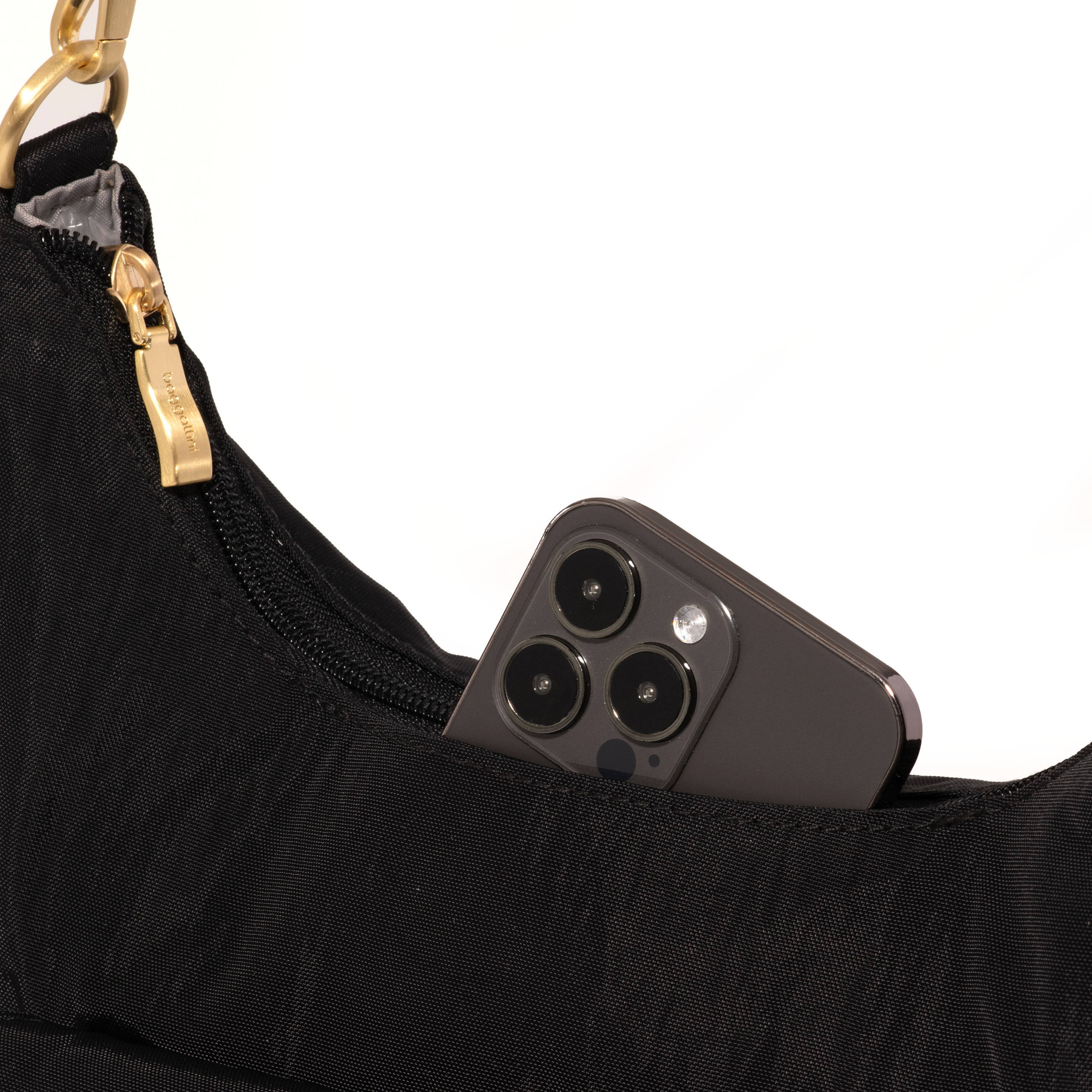 Coastal Flip Lock Half Moon Bag