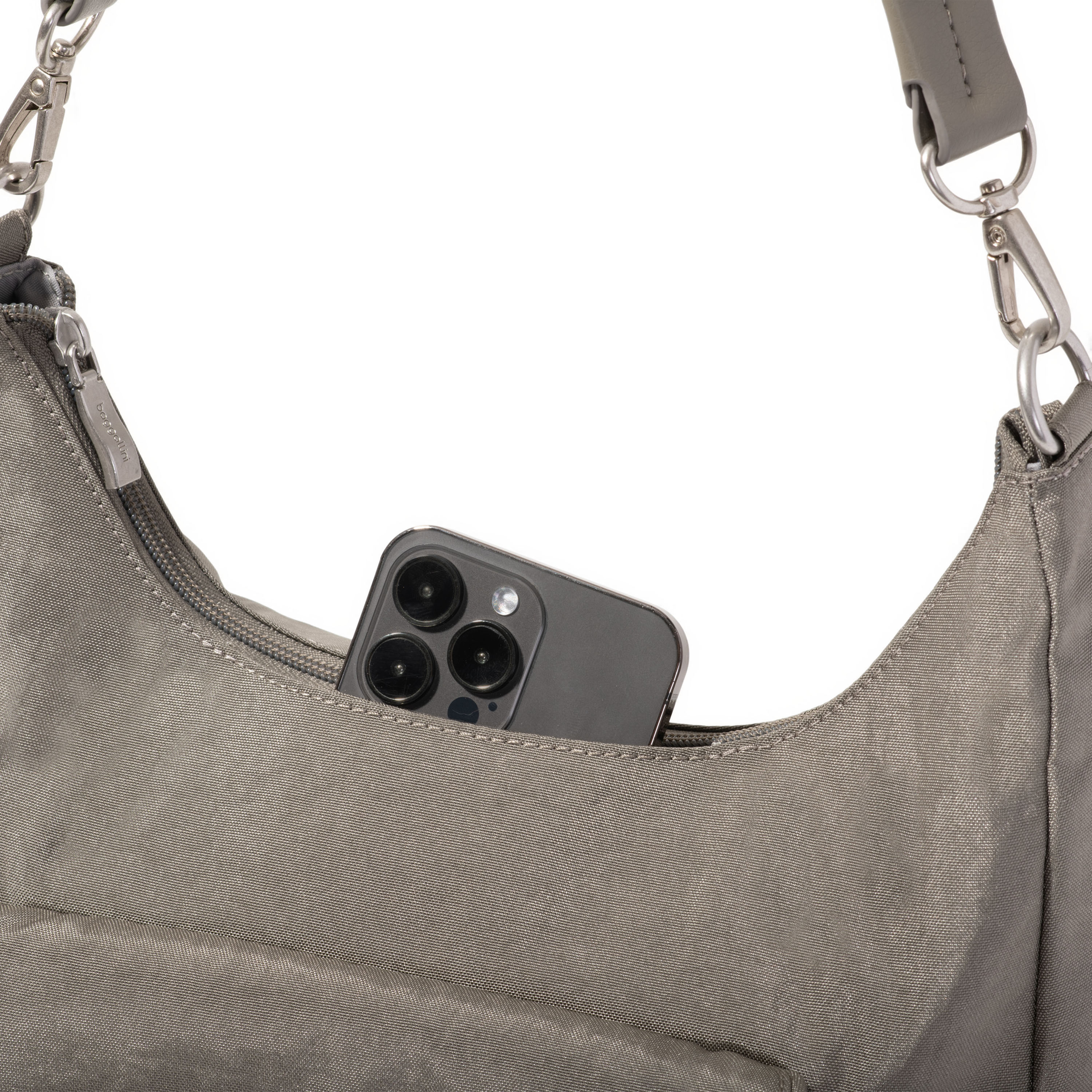 Coastal Flip Lock Half Moon Bag