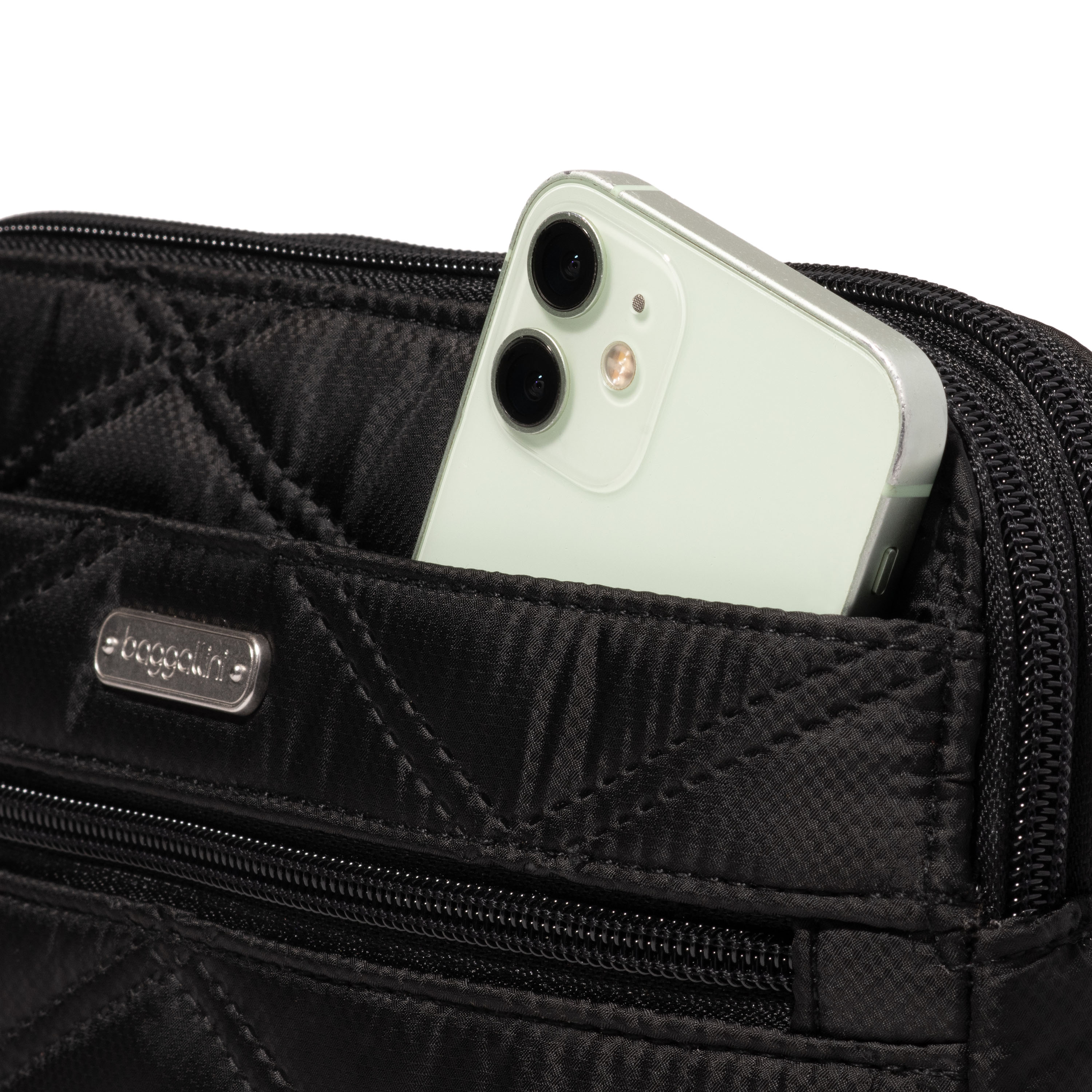 Quilted Double Zip Anytime Crossbody